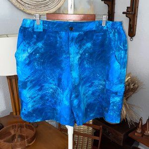 Men’s Size XL Reel Legends Blue Wave Pattern Board Swim Beach Everyday Shorts